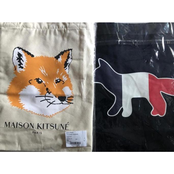 Totebag Maison Kitsune Original Authentic Unisex Canvas Retail Paris
