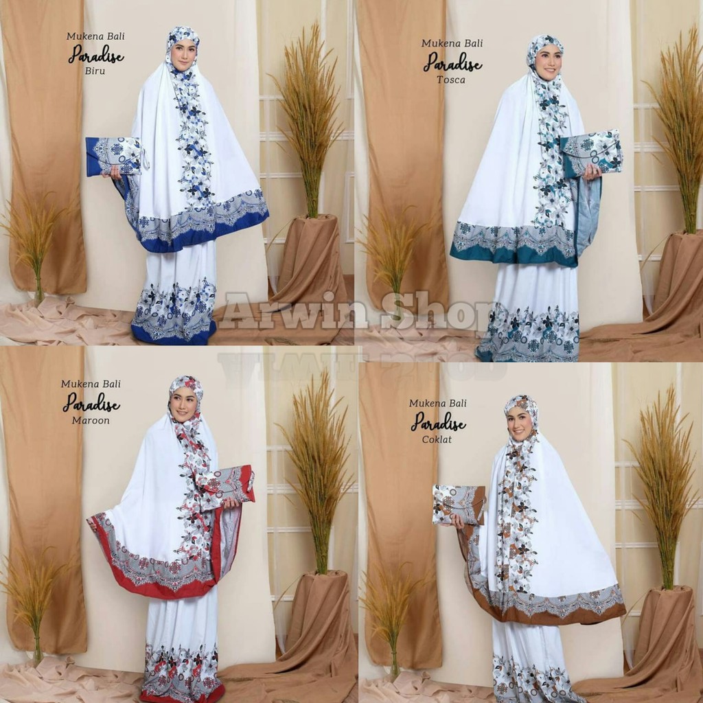 PROMO Mukena BALI PARADISE ~ Mukena BATIK Dewasa Jumbo (Cocok Untuk Dibawa Bepergian)