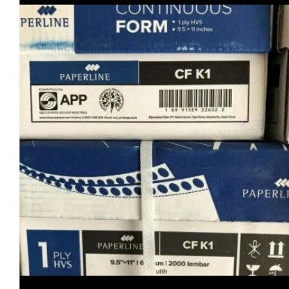 

kertas Continuous Form Merk Paperline 1 Play Hvs Ukuran A4 Full Set