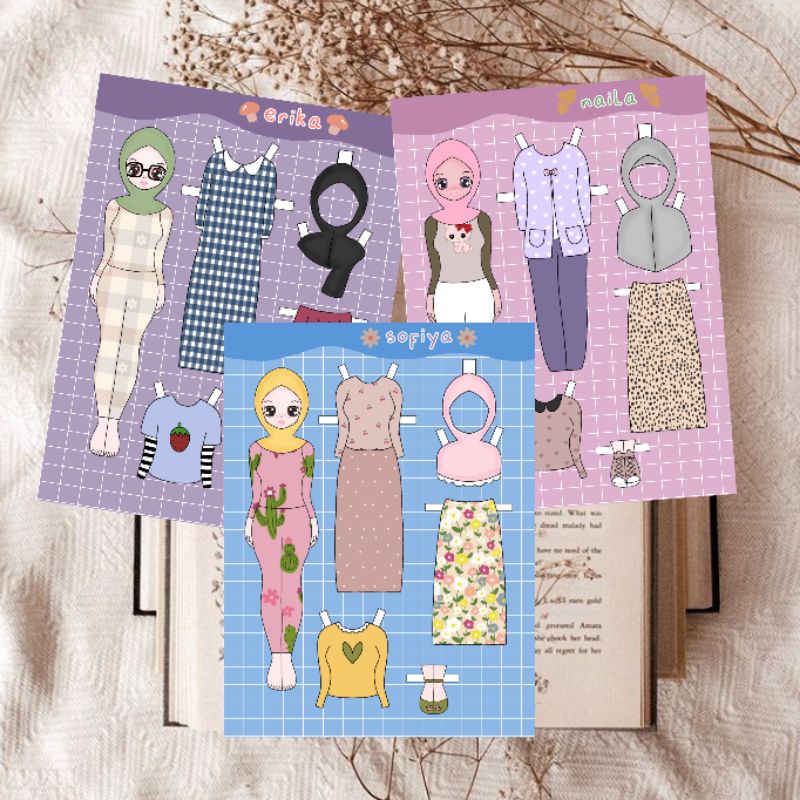 BP BPAN/BONGKAR PASANG HIJAB/HIJAB PAPERDOLL/BONGKAR PASANG KERTAS HIJAB