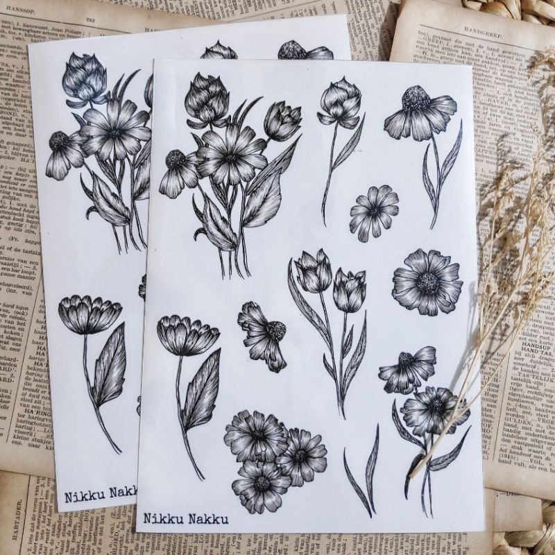 

SS015 Sticker Sheet | Transparent Helenium Flower Transparent Sticker by Nikku Nakku