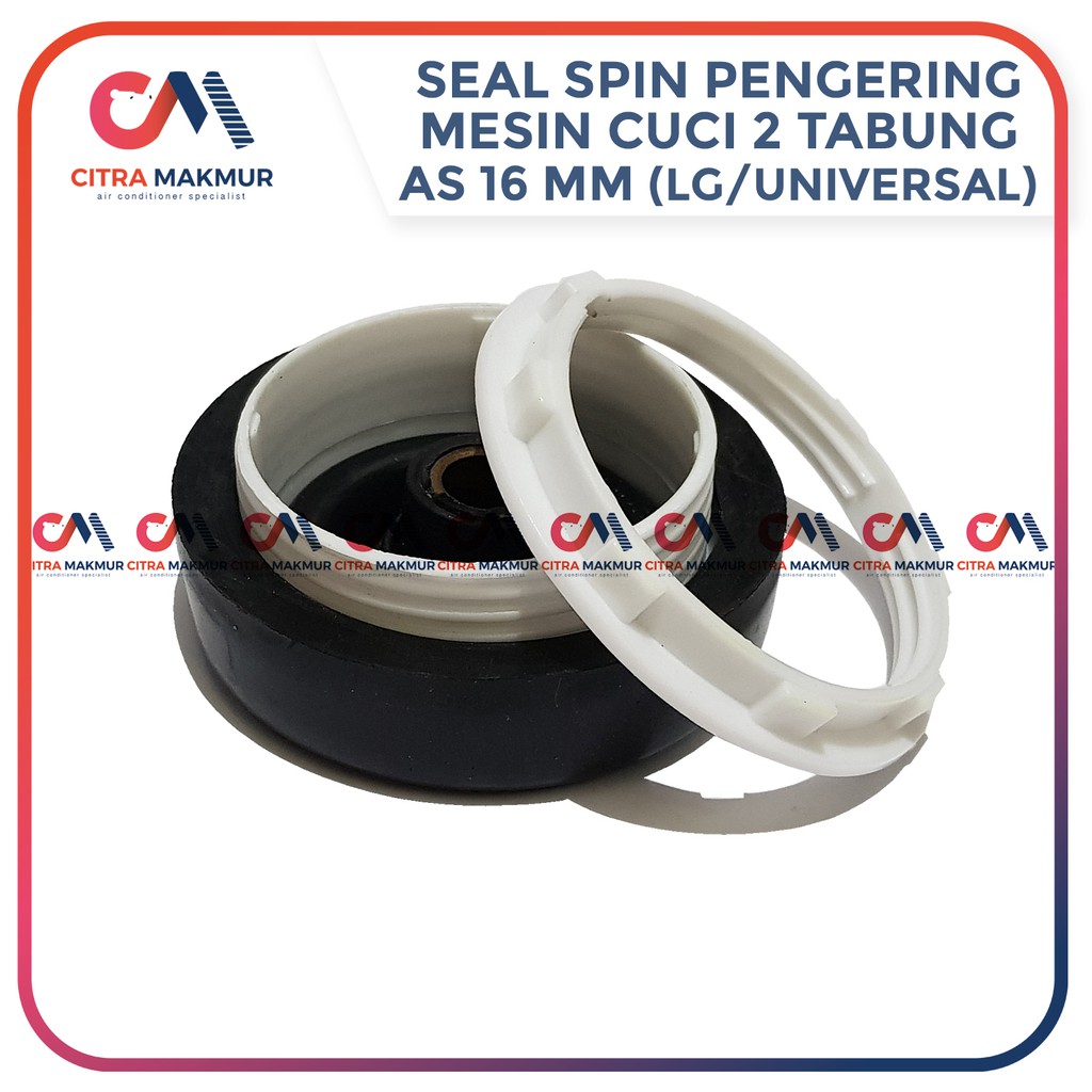 Seal Spin LG Universal Lubang As 16 mm Karet 2 Tabung Pengering Mesin Cuci 14 kg WP 1460