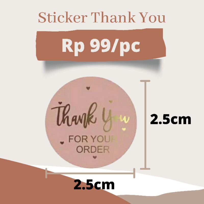 Sticker Label / Sticker Thank You / Stiker Label Thank You - FS7