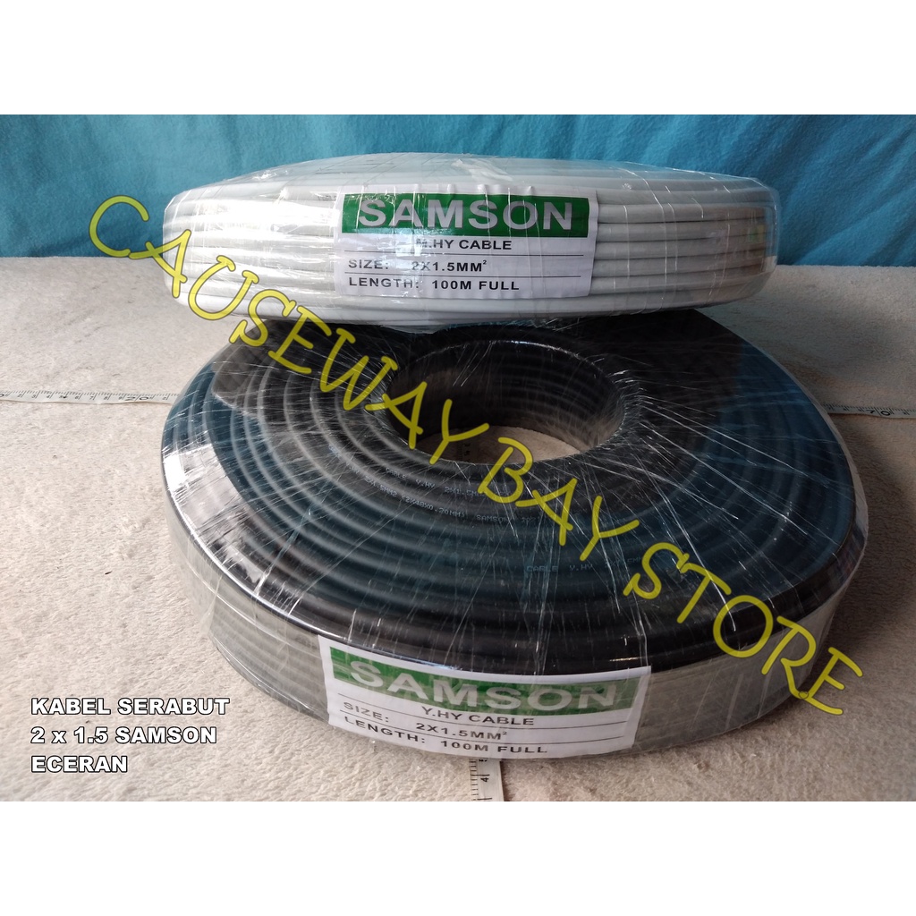 KABEL SERABUT 2 x 1.5 SAMSON ECERAN PUTIH
