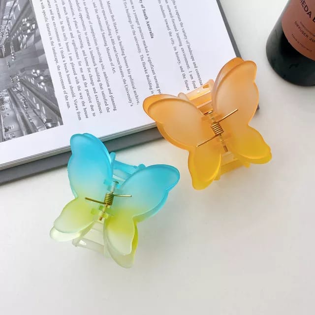 PREMIUM DOUBLE BUTTERFLY KOREAN HAIR CLAW - Jepit Rambut Korea - Jepitan Rambut Kupu Kupu Tumpuk