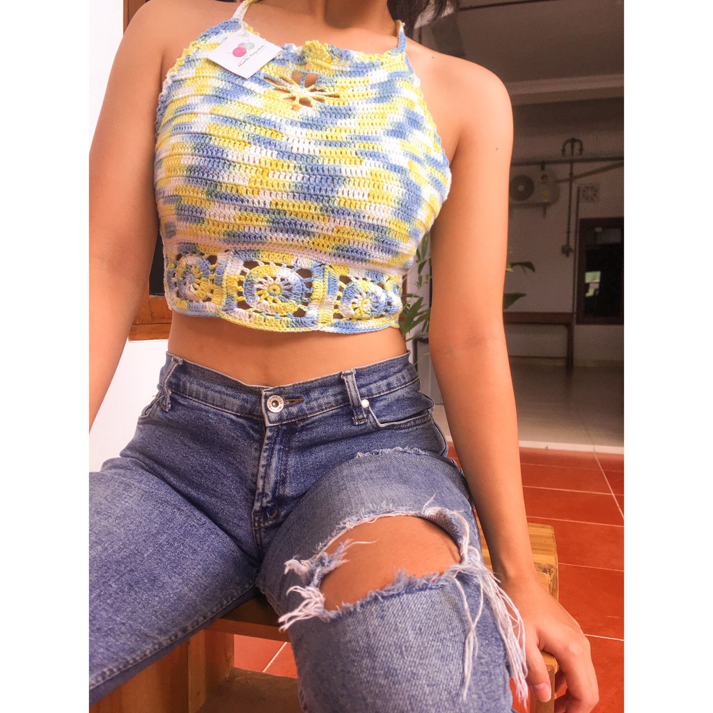 Bikini Rajut Sunshine Top Bottom Set