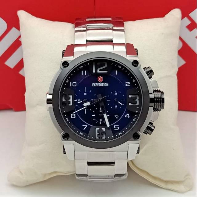 Expedition E6605 Silver Black Plat Blue Men