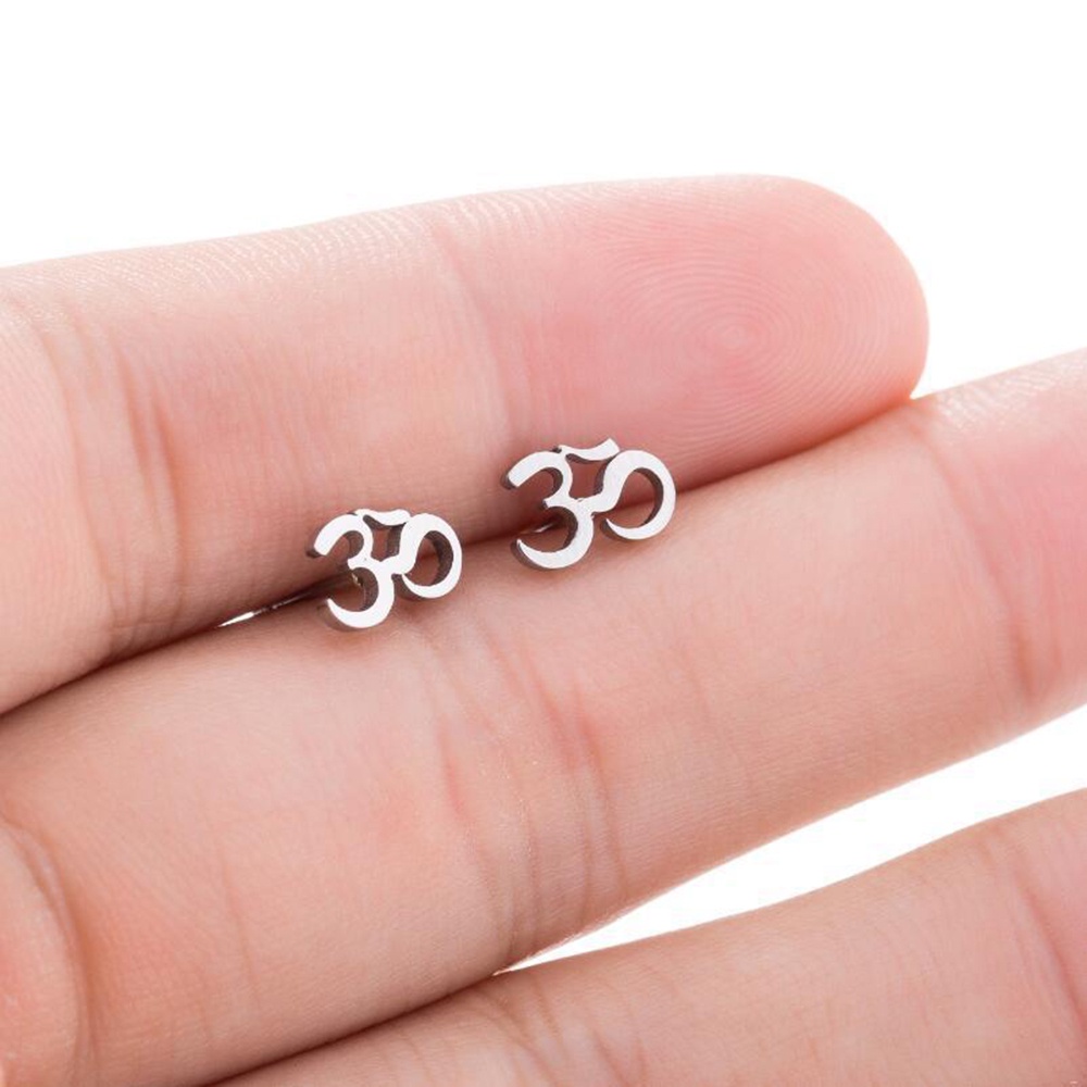 【COD Tangding】Om Anting Tusuk Desain Tulisan Thank You 3Q Untuk Wanita