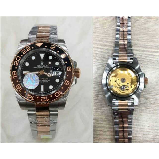 Jam Tangan Rolex GMT Master 2 II Root beer Automatic Otomatis Cowok Pria