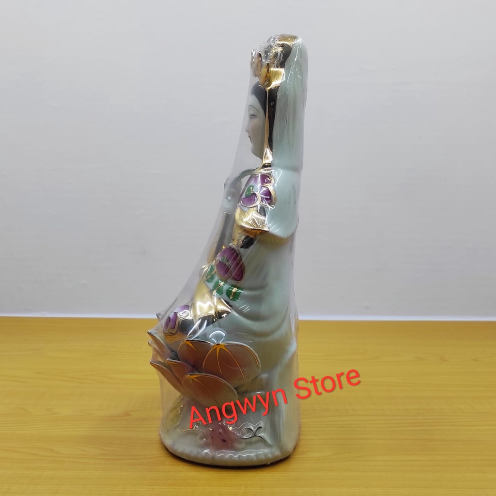 Rupang Patung Dewi Kwan Im Keramik 11 inch