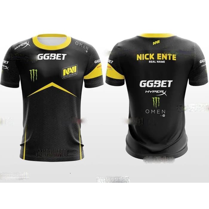 Jersey gaming custom khusus lengan panjang desain jersey bebas