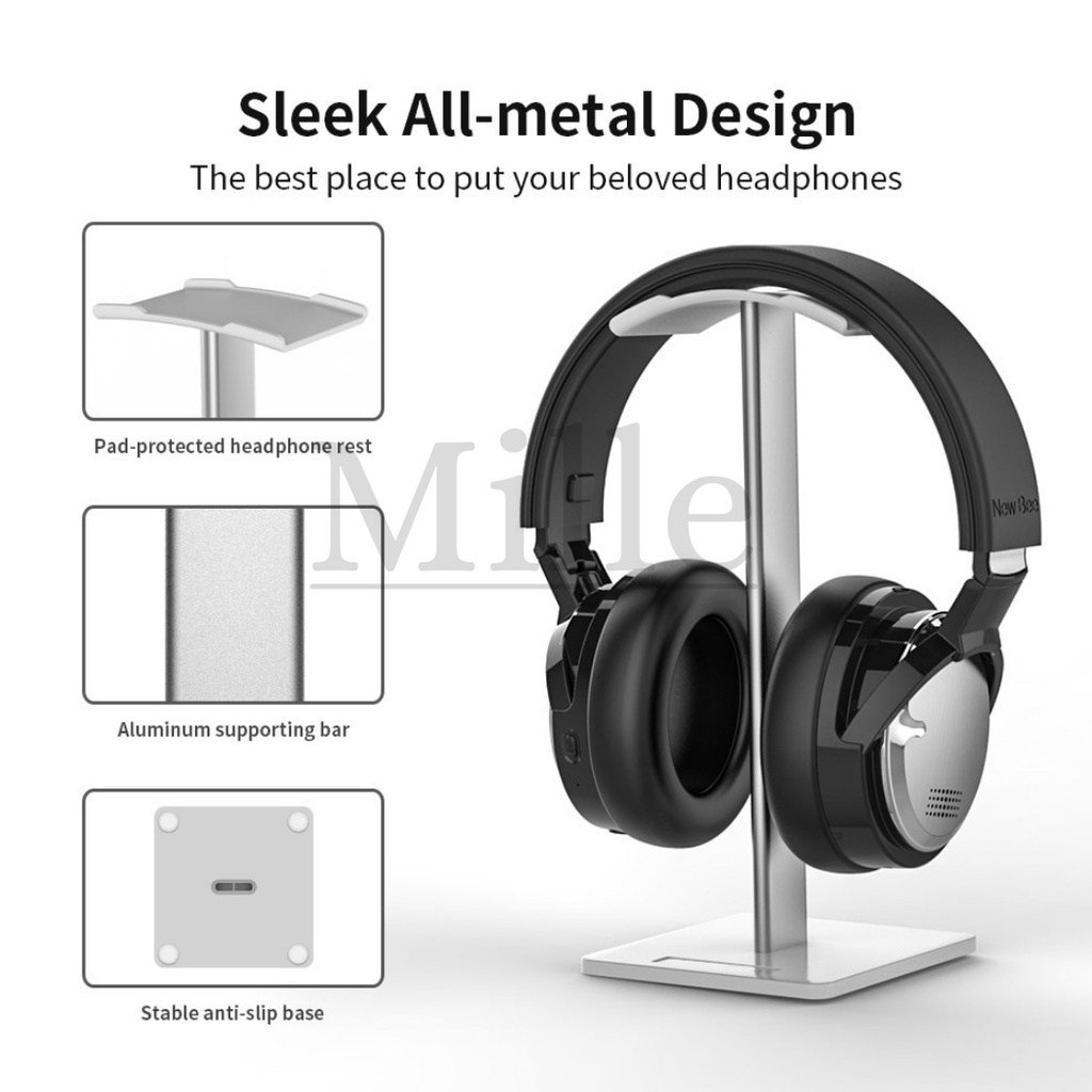 Headphone Stand Silver | Headphone Holder | Mille Accesories