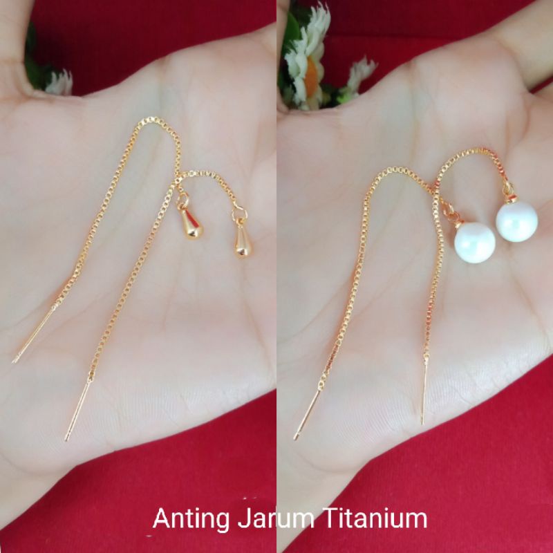 ANTING JARUM PANJANG/ANTING JUNTAI/ANTING TUSUK DEWASA/ANTING YAXIYA LAPIS EMAS/GROSIR ANTING TERMUR