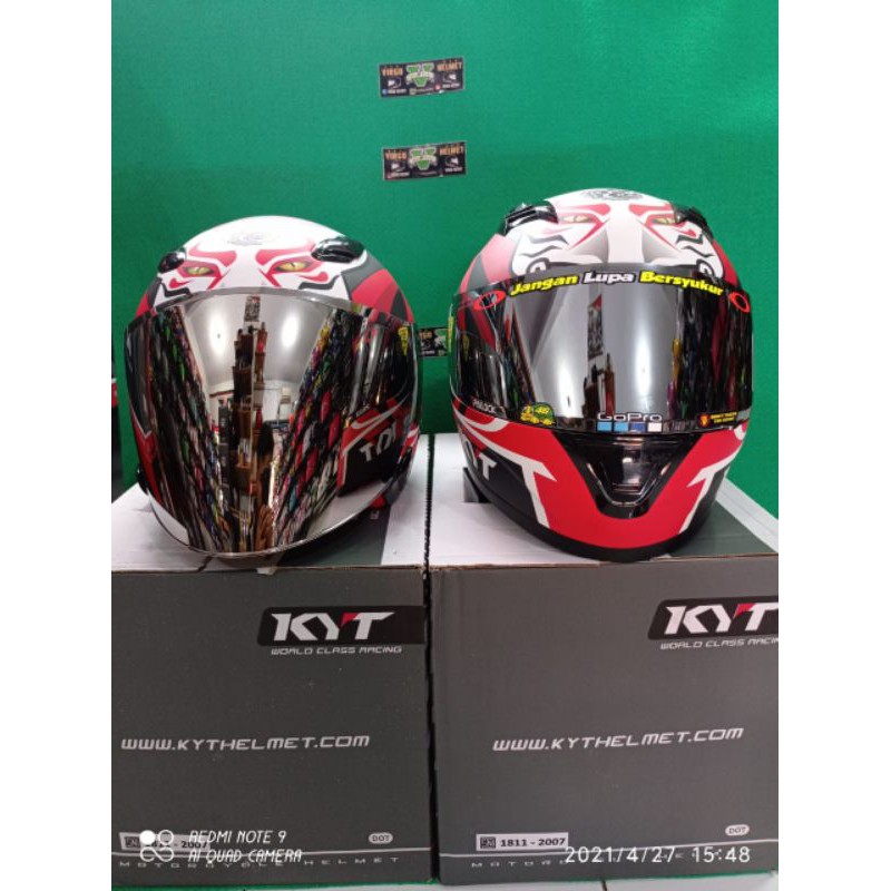 Jual COUPLE KYT HELM R10 KABUKI CAT WHITE MATT + KYT DJ MARU KABUKI CAT PAKET GANTENG Shopee