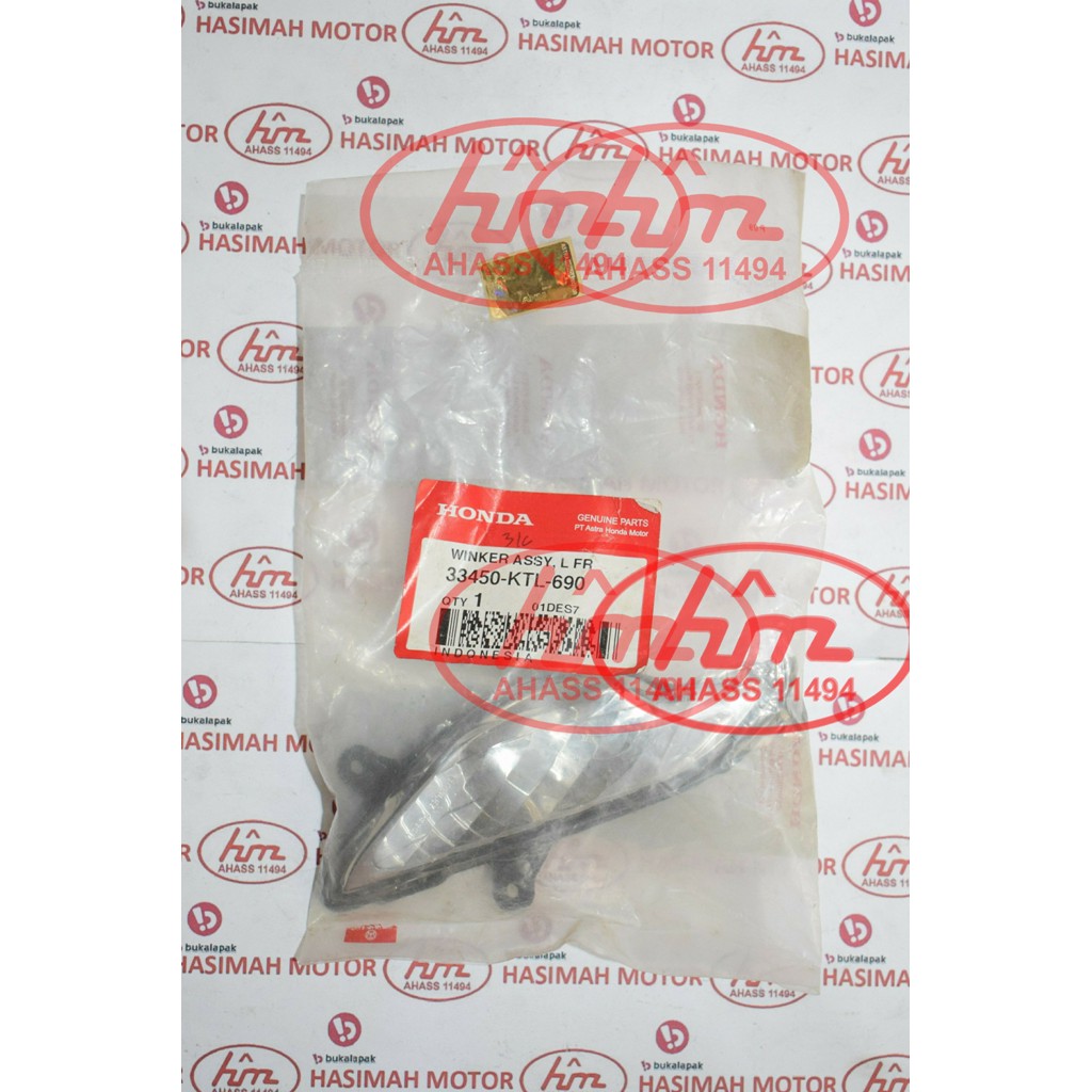 WINKER ASSY L FR (LAMPU SEIN KIRI DEPAN) HONDA REVO - KODE PART: 33450KTL690