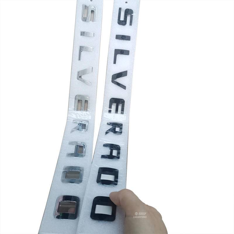 1pc Stiker Emblem Tulisan Silverado Untuk Dekorasi Mobil Chevrolet Silverado