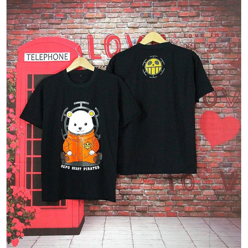 ( COD ) KAOS PRIA // BEPO HEART PIRATES BEAR//KAOS DISTRO // PAKAIAN PRIA // KAOS MURAH