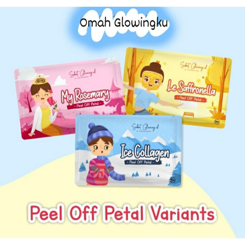 DIST RESMI - ORGANIC Peel Off Mask Petal Sobat Glowing.id (free gift spatula)