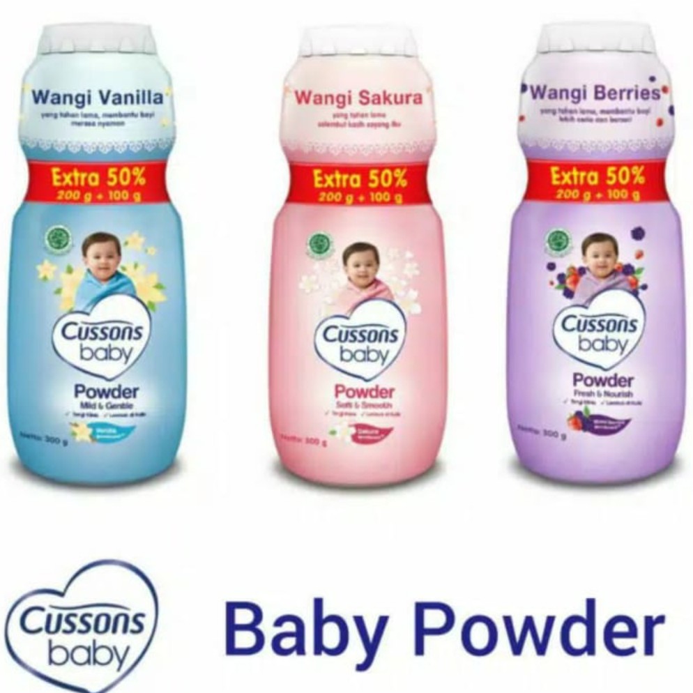 BEDAK baby / powder bayi CUSSONS 100 gr+30 gr wangi (no.101)