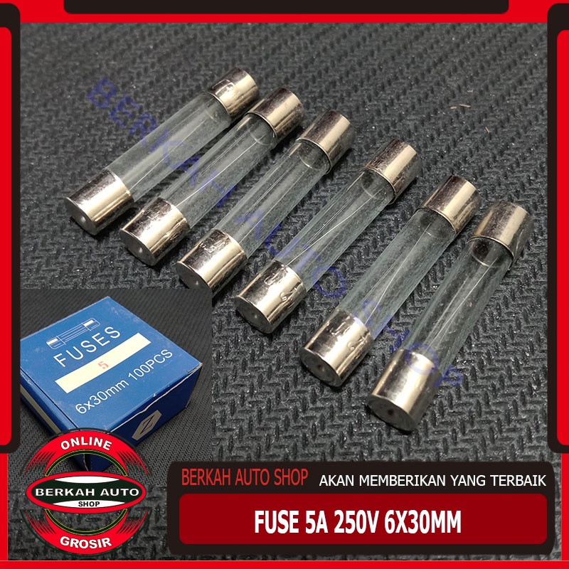 Fuse 5A 250V - Sekering 5A 250V 6x30 mm