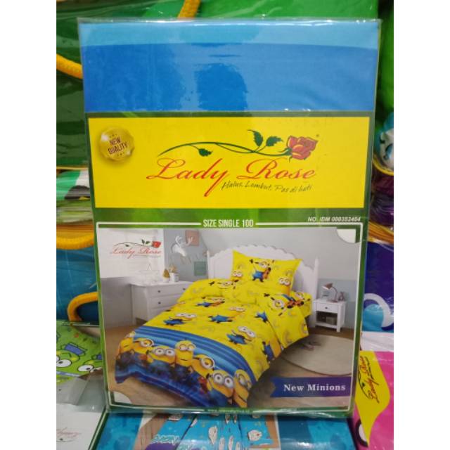 Sprei Lady Rose Ladyrose Single 100x200 cm 3D 3in1 Disperse Kualitas Premium