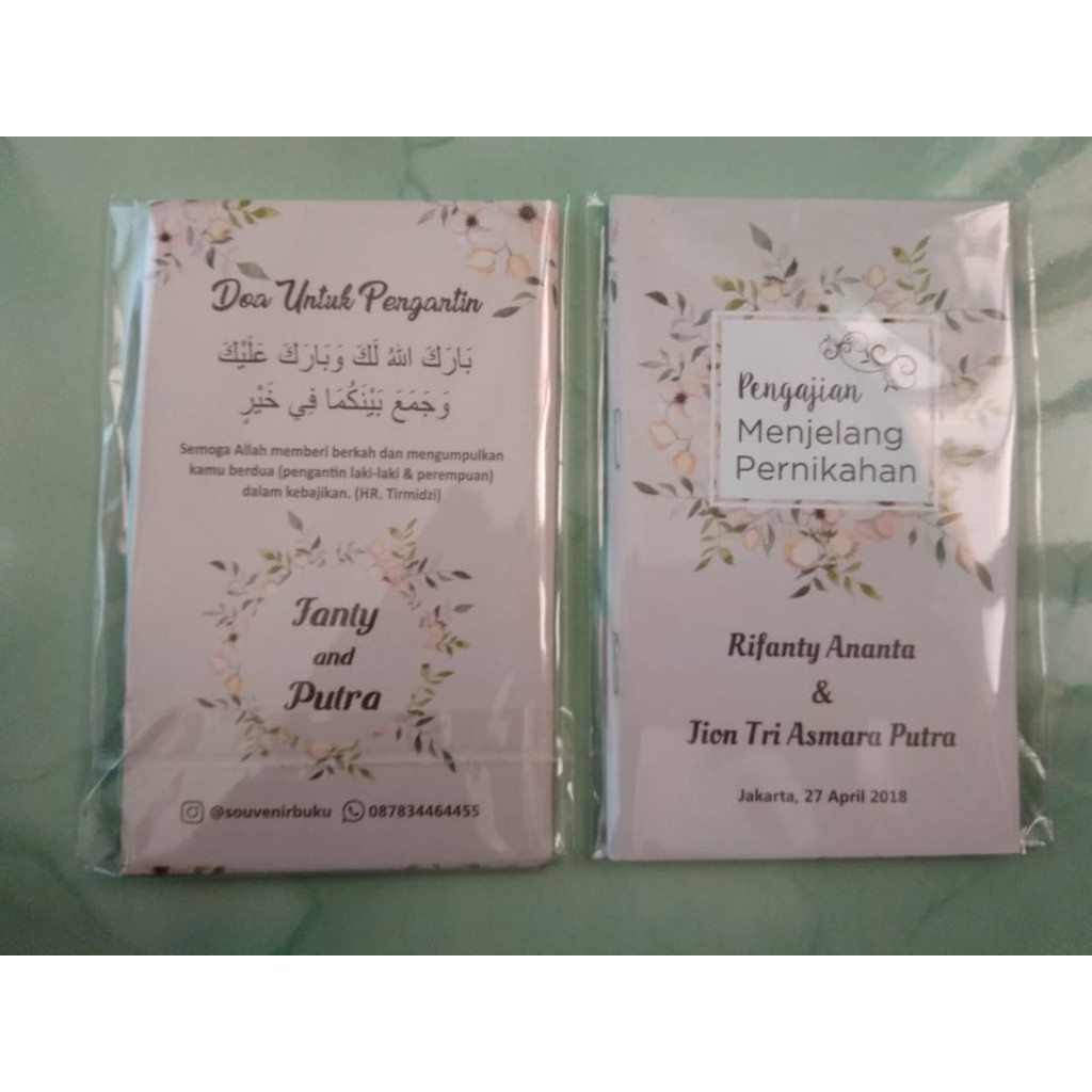 Souvenir Pernikahan Buku Doa Menjelang Pernikahan Cover Custom