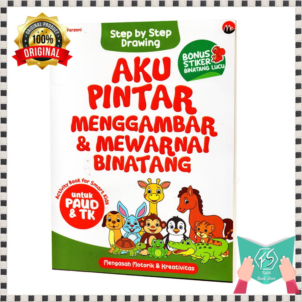 Buku Belajar Mewarnai Anak Aku Pintar Menggambar Mewarnai Binatang Shopee Indonesia