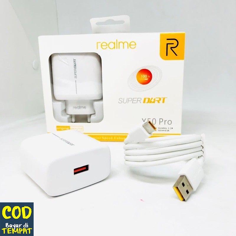 Promo Bayar Ditempat Charger Realme X50 pro Micro USB Smart Charger / Casan Super Fast Charging Terb