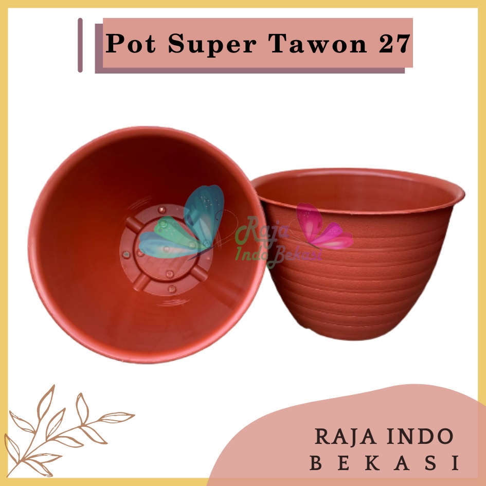 Pot Super Tawon 27 Cm Merah BataTerracota Terracotta Merah Coklat By Garden Of Love Tawon Pot 27CM - Bukan Pot Tawon Madu Jet Gusi 30 32CM