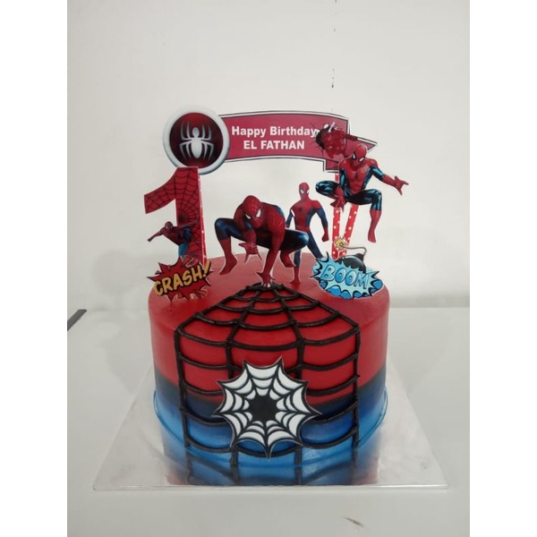 Spiderman/tart spiderman/kue ulang tahun anak lakilaki