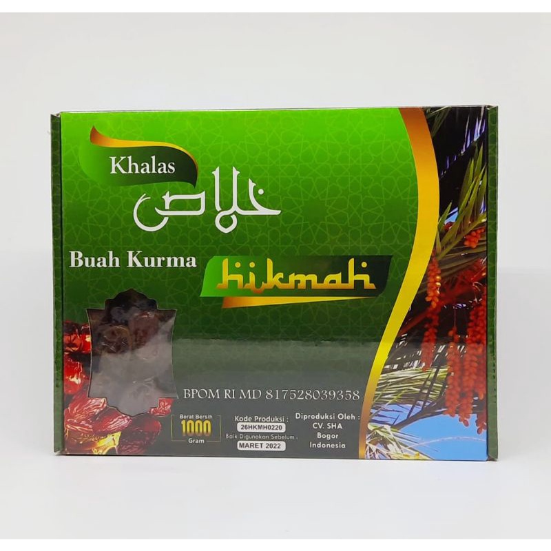 

KURMA KHALAS HIKMAH 1 kg Buah kurma khalas