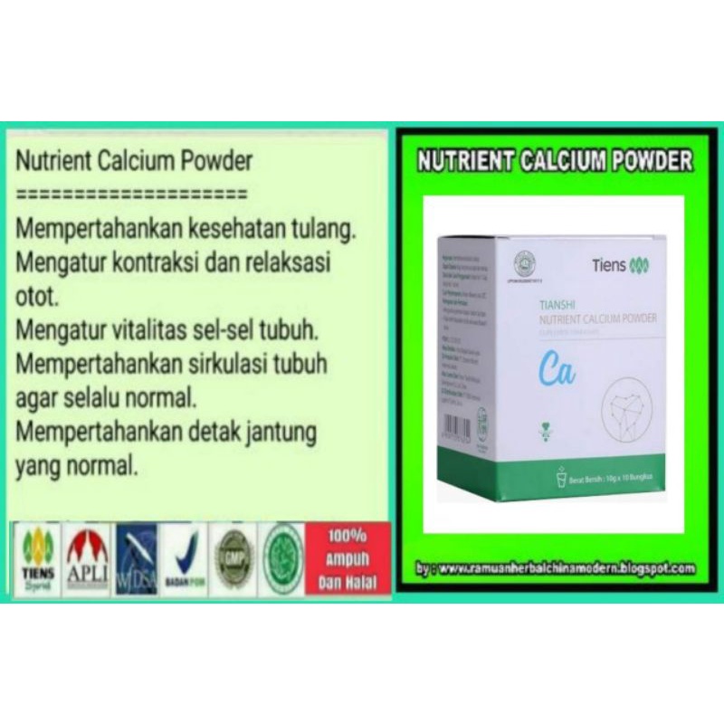 (ORIGINAL MEMBER TIENS) TIANSHI NUTRIENT CALCIUM POWDER