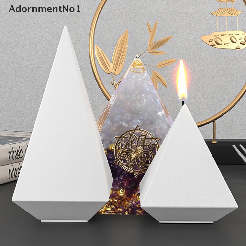 (AdornmentNo1) 1pc Cetakan Lilin Resin DIY Bentuk Piramida Bahan Silikon