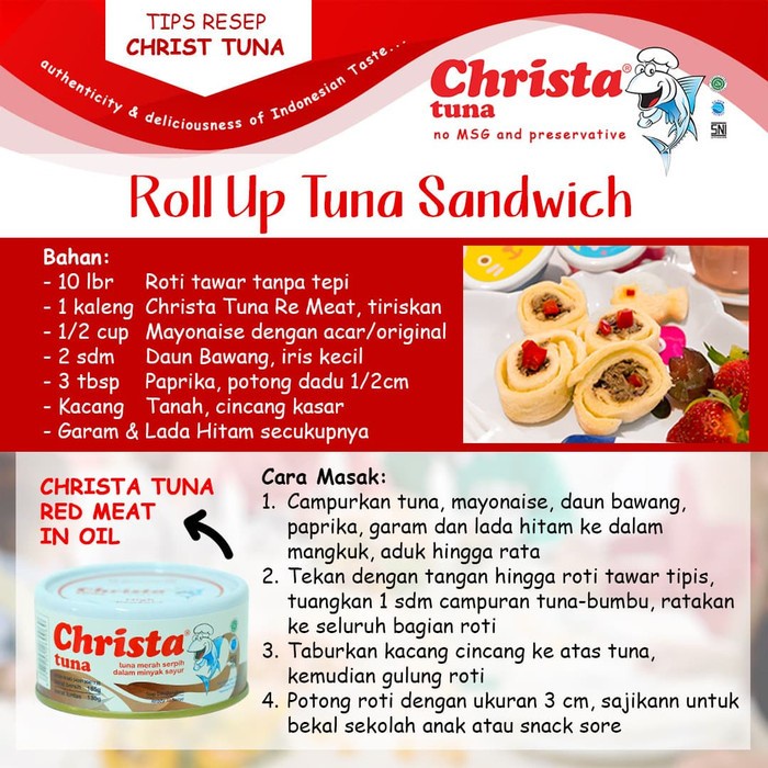 

asa457a Paket Isi 2Christa Tuna - Tuna Red Meat Flakes Di Dalam Kaleng Xa20X1