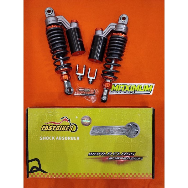 Shock double 280mm tabung atas universal FB 63 grey Fast Bikes