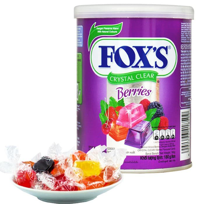 Jual Permen Foxs Fox Foxs Tin Crystal Clear Candy Kaleng Berries 180 Gr Parcel Lebaran Hadiah 1371