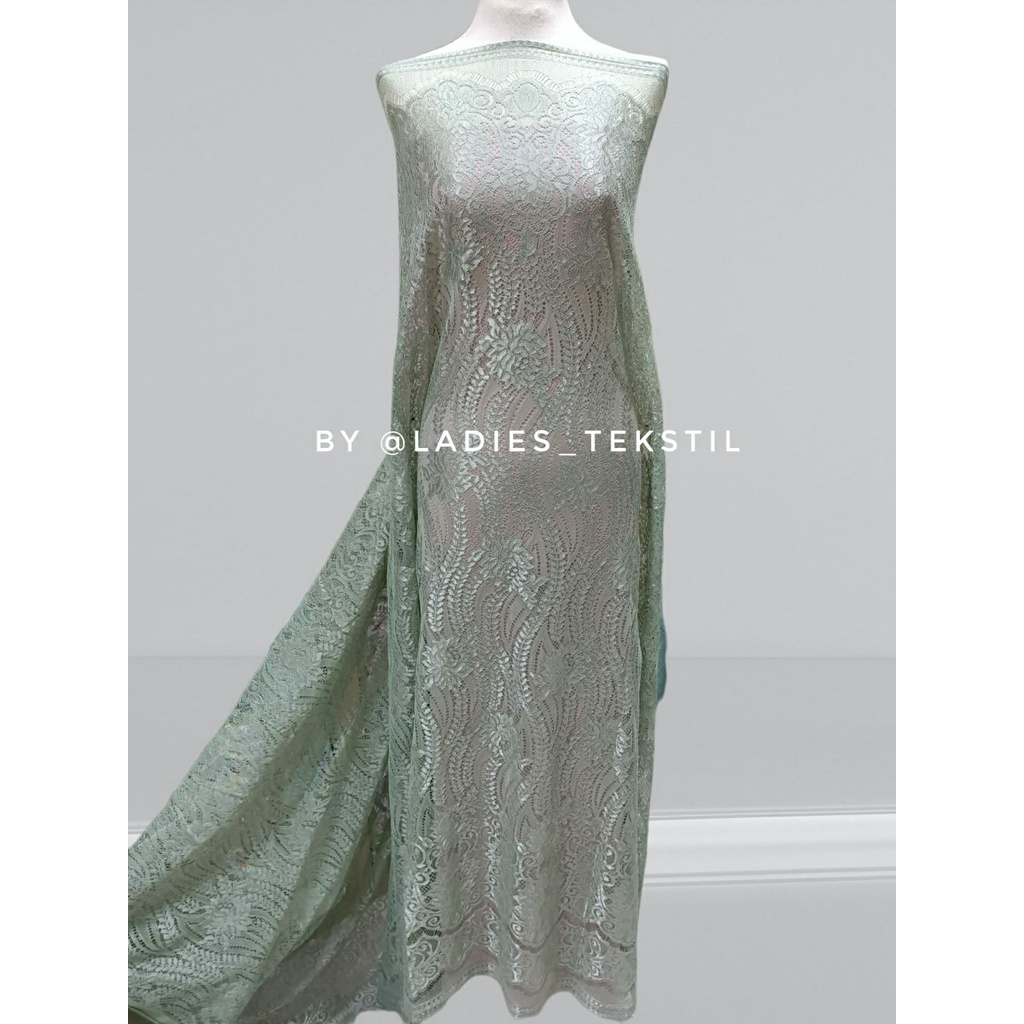 BRUKAT / LACE PANEL SEMI FRANCIS METALIK (2, 5meter × 1,45m)