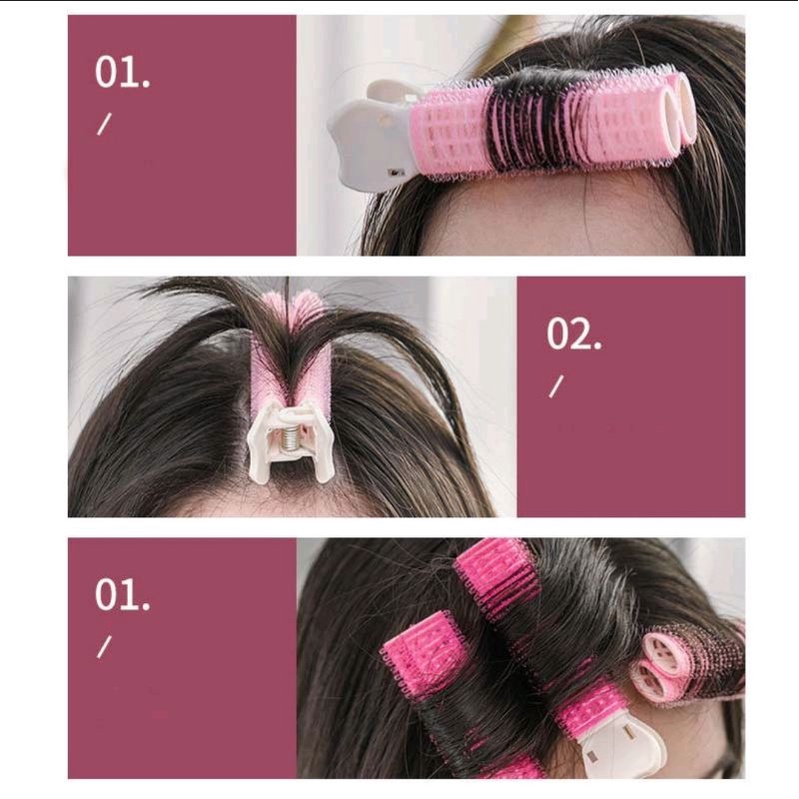 KOREAN ROLL HEATLESS HAIR STYLE CURLER - ROL VELCRO PONI ANTI LEPEK PREMIUM ALA KOREA - ROL ROLL RAMBUT PLASTIK MURAH