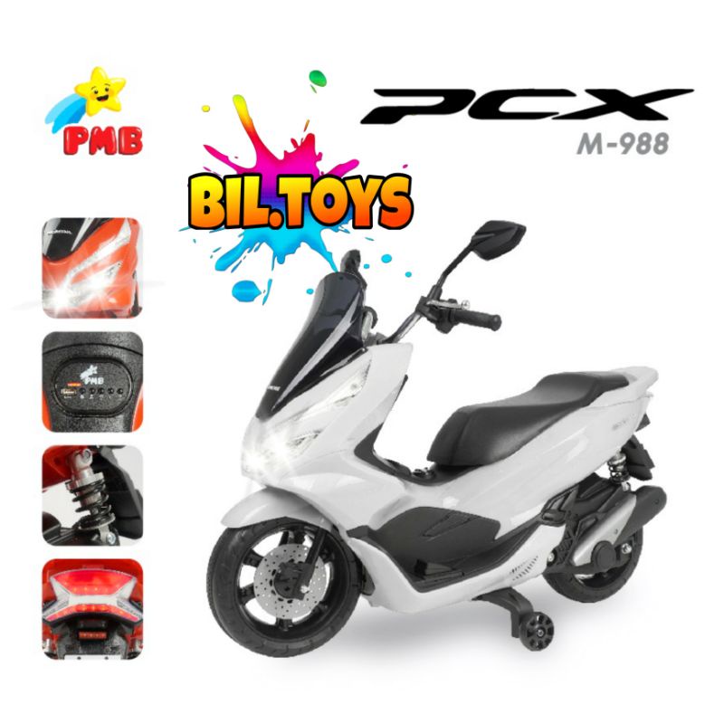 MOTOR AKI ANAK PMB 988 HONDA PCX PMB M988 MAINAN KENDARAAN TUNGGANG ANAK HONDA PCX LISENSI KADO ANAK