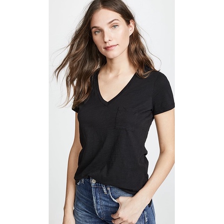 (11 colors,XXS-M) Madewell v neck pocket tee