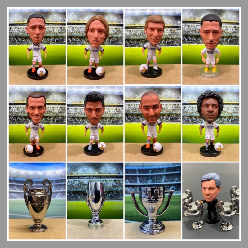 Minifigure Soccerwe Madrid / Miniatur Pemain Bola Madrid / Ronaldo Da Lima / Beckham / Raul / Figo / Zidane / Hazard / CR7 / Benzema