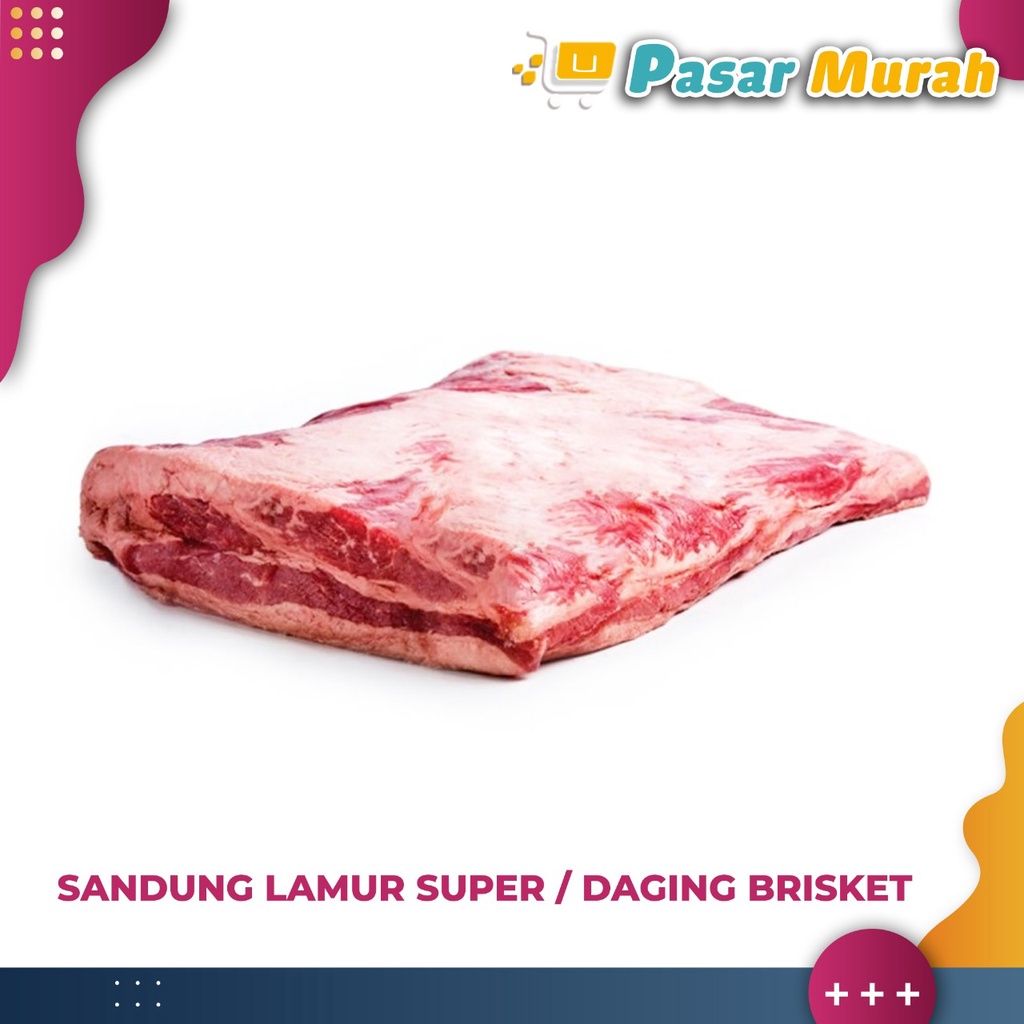 

SANDUNG LAMUR SUPER / DAGING BRISKET / BEEF BRISKET / BEEF SLICE / 20 KG PERKOTAK