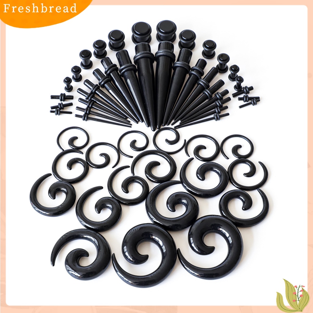 [Fresh] 1Pc Anting Expander Bentuk Siput Spiral Bahan Akrilik untuk Pria / Wanita