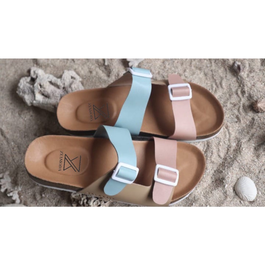 Sandal wanita ZYAMODA selop sandal slip on impor ekspor briken myfeet murah untuk anak dan dewasa te