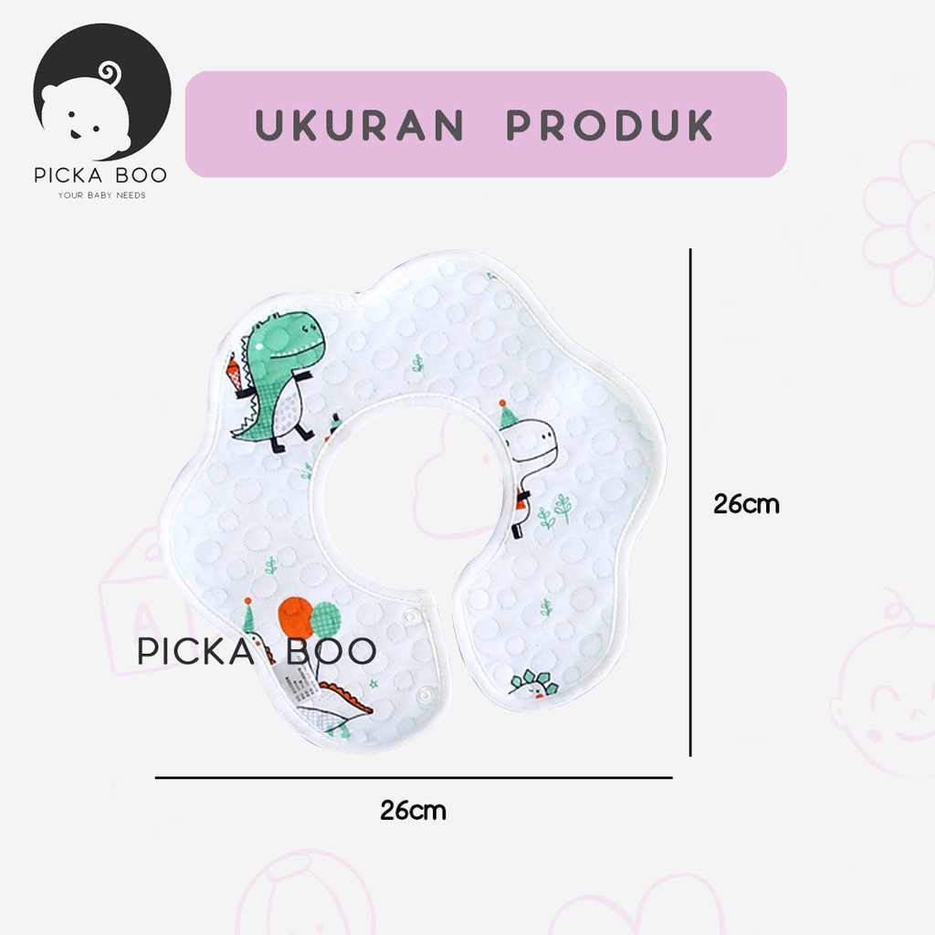 PICKA BOO Celemek Makan Bayi Bahan Kain