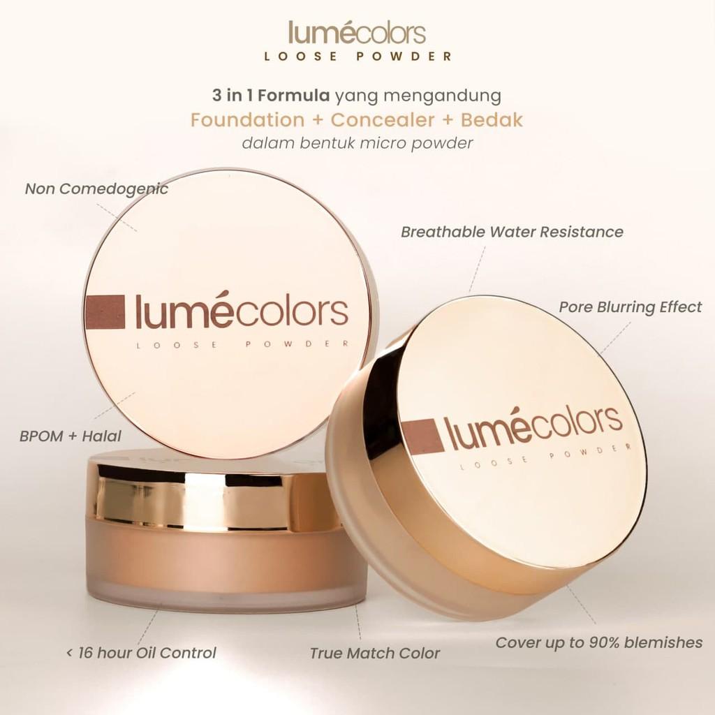 Lumecolors Bali ~ Bedak Tabur Loose Powder 4 Warna Light Light Neutral Medium Neutral Golden Tan