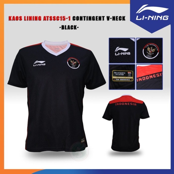 LINING ATSSC15 T-Shirt / jersey / Kaos Badminton Original Lining