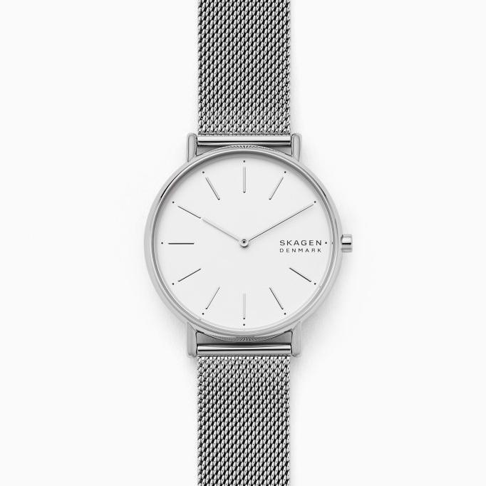 Skagen Signatur Silver-Tone Steel-Mesh Watch [SKW2785] barang ada