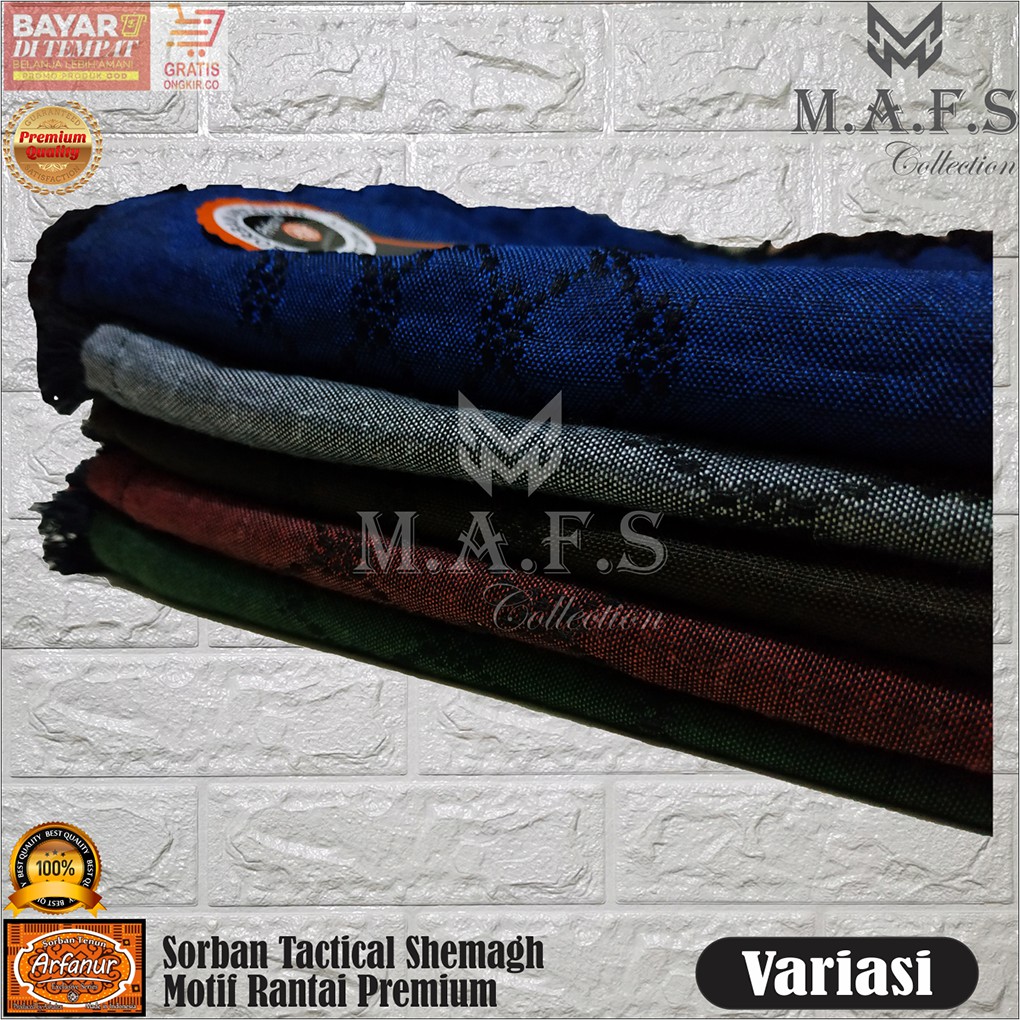 Sorban Shemagh Arab Motif Rantai Full Warna