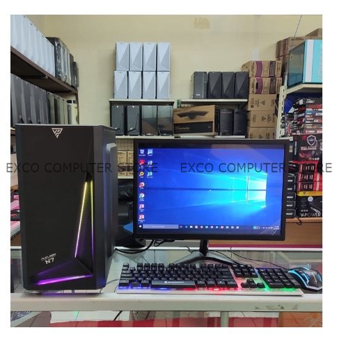 PC GAMING CORE I3 540 RAM 4GB VGA 1GB LCD 19 INCH FULL SET BISA EDITING DLL